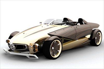 Mercedes aus Holz
